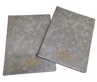M & Z IMPORTS MZBE53 Porte-menu en cuir PU personnalisé de 5 pages, durable et de qualité supérieure, pour hôtel/restaurant/utilisation comme porte-comptes, avec option de logo personnalisé