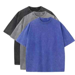 เสื้อยืดแขนสั้นทรงปกติเข้ารูปผ้าฝ้ายฟอกสีไซส์ใหญ่พิเศษระบายอากาศได้ดี - Product Image 2