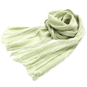 [Wholesale Products] Osaka Japan UV Protect Cotton Scarf 100% Cotton 22cm*178cm Cotton Scarves Breathable Low MOQ <b>Light</b> Green - Product Image 1