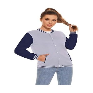 Chaqueta universitaria personalizada de estilo universitario para todas las estaciones, chaquetas holgadas de costura bordada de cuero PU para primavera, Otoño e Invierno - Product Image 6