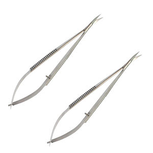 Tijeras de microresorte personalizadas, tijeras quirúrgicas oftálmicas de acero inoxidable alemán, tijera de hoja microcurva - Product Image 3