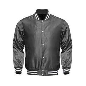 Chaqueta de béisbol de Satén/Chaqueta universitaria de hombre con bordado de logotipo personalizado con estilo de moda al por mayor - Product Image 2