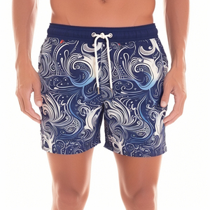 Fashion <b>Men</b> Mash Anti-wrinkle Sports <b>Shorts</b> Casual Custom Logo Elastic Waist Running Quick Dry Breathable Side <b>Shorts</b> - Product Image 3