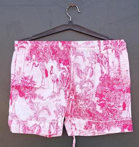 Short de luxe imprimé fleuri et Animal PJ ensemble pour femmes main bloc tissé nuit costume été nuit porter robe Style décontracté - Product Image 3