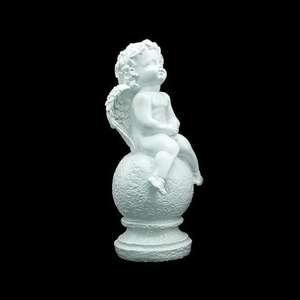 Statue d'ange blanc, hauteur de 8 pouces, ornement de table décoratif, largeur de 3 pouces - Product Image 2