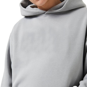 Sweat à capuche oversize pour homme en 80% coton et 20% polyester avec col côtelé croisé, ourlet et poignets côtelés, style épaules tombantes - Product Image 2