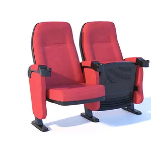 Folding Cinema Hall Chair, Cheap 3D Luxury Cinema Chairs Theater With Cup Holder, Modern Used Cinema Chairs Price For Sale