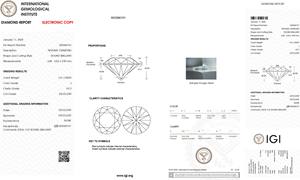 100% Natural IGI certificado 1,01 quilates blanco J Color VS2 pureza redondo brillante corte Natural suelto solitario diamantes para la venta OEM - Product Image 2