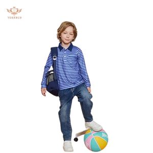 premium Quality Boys Long Sleeve Printed Polo <b>Shirt</b> with Pocket Wholesale Cotton Blend Kids OEM Clothing From BD Manufacturer - Product Image 6