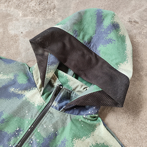 Ropa de calle personalizada de camuflaje de algodón francés Terry Zip up Hoodie Camo ácido lavado desgastado sudaderas con capucha para hombres con cremallera Premium ropa de hombre - Product Image 2