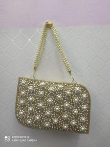 Boîte à enveloppes noire et blanche personnalisée pour femmes Sac à main à motif de pierre - Product Image 4