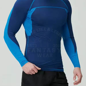 ออกแบบโลโก้ของคุณเอง เสื้อคอมเพรสชั่นผู้ชาย ชุดออกกำลังกาย เสื้อคอมเพรสชั่นผู้ชายดีไซน์ล่าสุด - Product Image 5