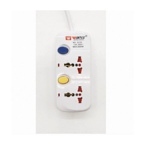 Rallonge électrique multifonctionnelle 13 A Prise électrique européenne 3 voies avec interrupteur individuel avec 3 2 prises CA - Product Image 5