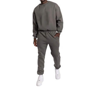 Factory Custom 100% Cotton <b>Thick</b> Heavy Tracksuit Printed Unisex Hooded Winter Tracksuit for <b>Men</b> Best Price - Product Image 6