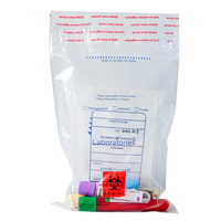 Sac à spécimens à trois compartiments avec pochette pour documents pour le transport d'échantillons de laboratoire