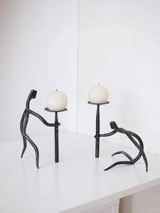 Wholesale Price Classic Design Modern <b>Black</b> Iron Pillar <b>Candlestick</b> <b>Holders</b> Candle <b>Holders</b> Set - Product Image 2