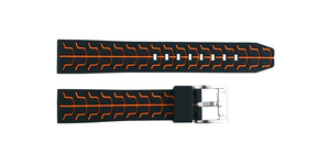 Bracelet de montre sport en silicone noir souple unisexe JD051 20 mm, réglable, étanche et respirant, pièces de montre, bracelet de montre - Product Image 5