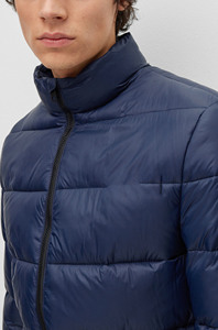 Chaqueta acolchada de hombre personalizada de alta calidad de fabricación, chaqueta de burbuja ligera y cálida recortada de gran tamaño para hombre en blanco - Product Image 3