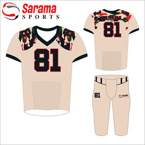 100% Poliéster Hecho Uniforme de fútbol americano Transpirable Nuevo estilo Uniforme de fútbol americano, - Product Image 1