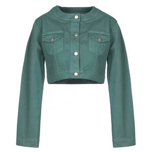 Veste en jean en jean OEM pour femmes Vêtements décontractés pour femmes Veste d'automne en denim Manteau boutonné surdimensionné pour dames Veste en jean - Product Image 3