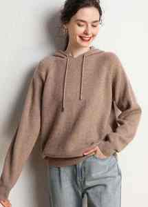 Sudadera con Capucha Informal de Punto Acanalado de Lana de Cachemira Personalizada para Hombre - Product Image 3