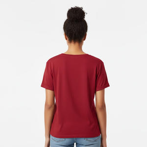 T-shirt pour femmes, simple, uni, imprimé, col rond, hauts d'été, t-shirt pour femmes, mode, vêtements amples pour femmes - Product Image 4