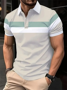Wholesale Custom Design <b>Men's</b> for Polo <b>T</b>-<b>Shirts</b> High Quality 100% Cotton Short Sleeve Anti-Wrinkle Solid Pattern - Product Image 6