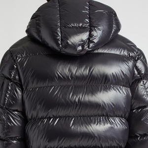 Dernière conception de veste à capuche en polyester brillant avec logo personnalisé pour hommes veste à bulles extrêmement chaude pour l'hiver - Product Image 6