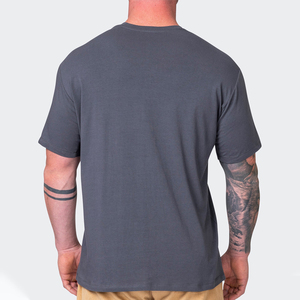 OEM en blanco 260 GSM manga corta cuello redondo hombres camiseta personalizada algodón orgánico camiseta - Product Image 6