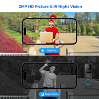 Hiseeu 1080P maison anneau sonnette caméra sécurité téléphone portable interphone vidéo à distance caméra de porte WiFi sonnette