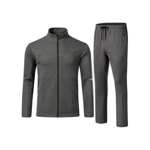 Ensemble de survêtements pour hommes Full Zip Sweatsuits Athletic Casual Sports Running 2 Piece Outfits with Zipper Pockets Activewear Tracksuits - Product Image 1