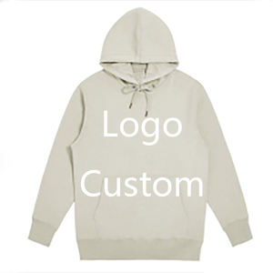 เสื้อฮู้ดผู้ชายผ้าคอตตอนผ้าโพลีเอสเตอร์มีฮู้ดระบายอากาศได้ดีพิมพ์โลโก้ที่เรียบง่ายเสื้อสวมหัว - Product Image 6