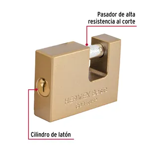 HERMEX BASIC 60mm Anti-leva ferro lucchetto scatola 3 unità - Product Image 2