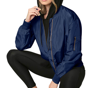 Produit unique Blouson aviateur coupe-vent chaud pour l'hiver respirant manches longues coupe décontractée Blouson aviateur pour femmes - Product Image 4