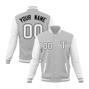 Nouvelle veste universitaire à la mode pour hommes vestes universitaires de baseball décontractées coupe régulière veste à col côtelé en tissu de laine de qualité supérieure pour hommes OEM - Product Image 1