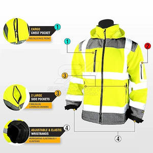Vestes de sécurité réfléchissantes respirantes et confortables pour le travail industriel et en extérieur - Product Image 5