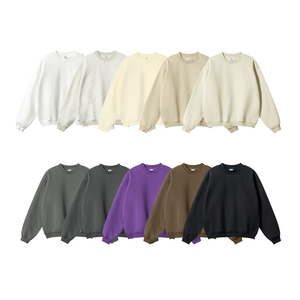 Personalizado de alta calidad hombres mujeres de manga larga cuello redondo 100% algodón sudadera polar de gran tamaño pulóver sudaderas con capucha mujeres - Product Image 2