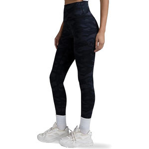 Pantalons de yoga taille haute doux comme du beurre avec logo personnalisé GJ YJ04, leggings de sport athlétiques pour la course à pied et la salle de sport pour femmes, effet lifting des fesses - Product Image 1