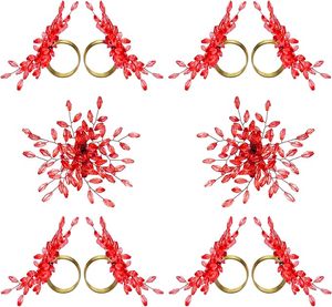 Ronds de serviette de Noël indiens Décor de table exclusif pour les mariages et les fêtes avec des serviettes de Noël en polyéthylène en papier - Product Image 6