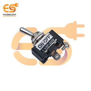 ÉPICES ÉLECTRONIQUES 6Amp 250V 2 broches Mini interrupteur à bascule marche/arrêt couleur noire modèle 86802DQL - Product Image 2