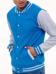 Chaqueta universitaria de béisbol americano de invierno Vintage de alta calidad para hombres con cuello levantado Fabricante al por mayor recubierto personalizado - Product Image 4