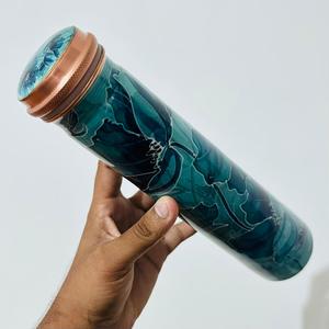 Bouteille d'eau en cuivre écologique pour ayurveda detox fitness yoga voyage gym école bureau hydratation et soins de santé naturels - Product Image 4