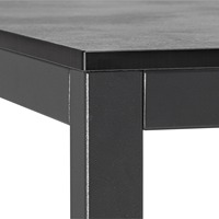 Table à manger rectangulaire 120x80 cm, plateau compact en stratifié, structure en acier galvanisé, pieds carrés, pour restaurant, café, terrasse extérieure