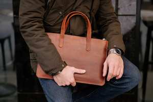 Funda de Cuero Duradera y Portátil para Laptop de Viaje, Maletín de 14-15.3 Pulgadas, Estuche de Almacenamiento para MacBook Air M1/M2 PC LS-0066 - Product Image 4