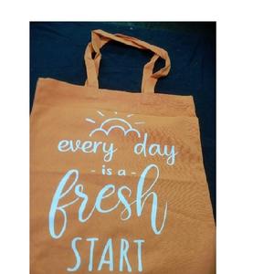 2023 mode personnalisé imprimé coton sac en gros promotionnel Calico toile Shopping fourre-tout avec motif de lettre - Product Image 1