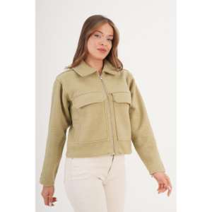 เสื้อแจ็คเก็ตสีกากีขายส่ง ลายบูเคล สไตล์ยูทิลิตี้สำหรับฤดูใบไม้ร่วง - Product Image 5