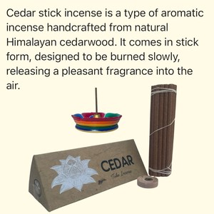 Handmade Nepal tự nhiên Cedar Sticks hương 4.3 inch dài 30 Gậy hộp gỗ tự nhiên hương thơm Himalaya <span class=keywords><strong>cedarwood</strong></span> - Product Image 2
