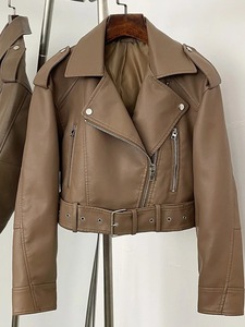 Vestes en cuir véritable personnalisées, style tendance, fermeture éclair, veste en cuir véritable, vente en gros, vestes pour femmes - Product Image 3