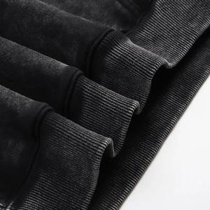 Sudadera con capucha negra con lavado ácido para hombre 2024, ajuste Regular, mezcla de algodón de alta calidad, estampado térmico totalmente personalizable, patrón 3D - Product Image 6