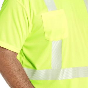 Ropa de trabajo de seguridad reflectante de alta visibilidad con logotipo personalizado de servicio OEM, camiseta de manga corta, ropa de seguridad transpirable para exteriores - Product Image 4